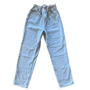 PAC sun mom jean light wash ,paper bag waist S